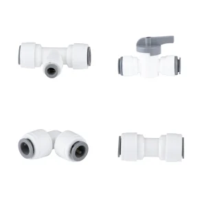 POM Material 1 4” Quick Connector Water Treatment Filters Water Fitting for RO Water System