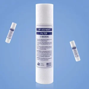 PP 1/5 Micron 2.5 x 10 Inch Water Filter Cartridge, 100 GPD Flow Rate, for Household, Car, RV and Outdoor Use