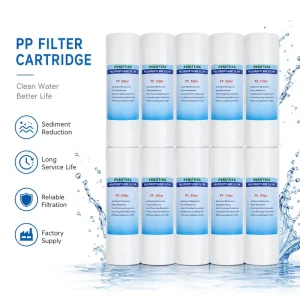 PP Water Filter Cartridge 10 Inch 1 5 10 Micron Sediment Prefilter for Water Purifier Housing and Filtration System