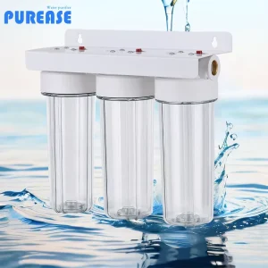 PUREASE FACTORY CUSTOMIZATION 10 Inch Whole House Water Filter 3 Stage System with 1″ 1″2 1 4″ 3 4″ Thread for Home Drink