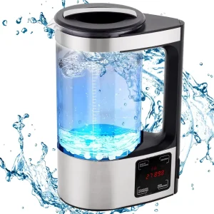 PUREFLOW 2L Portable Hydrogen Rich Water Machine LED Display SPE PEM Technology Electric Powered Plastic Housing for Desktop