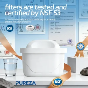 PUREZA High Quality Activated Carbon Water Filter Pitcher with Long Duration for Pitcher Jug Filters Replacement
