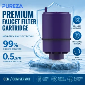 PUREZA Z047 Household Faucet Water Purifier Dual Outlet Design Ultra Durable for Kitchen Tap Water Purification