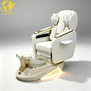 Pedicure Chair with Adjustable Seat and Backrest, Fiberglass Acetone-Proof Armrests, Pipeless Vibration