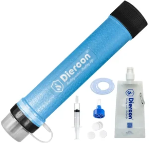 Personal Water Filter Straw Portable Outdoor Filtration System for Hiking Camping and Emergency Survival PS01