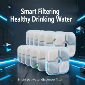 Pet Water Dispenser 8.4cm Square Filter Cartridge Cat and Dog Replacement Cotton Filter Cartridge Accessories