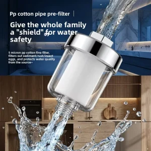 Pipeline style Transparent Bottle PP Cotton Pre Filter Sediment Household Water Purifier Cartridge High Flow Filter