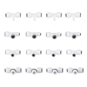 Plastic 3-Way Quick Connector Push-Fit Reverse Osmosis Water Pipe Joint Adapter