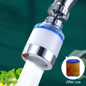 Plastic Faucet Water Filter Splash Proof Shower Head Bath Purifier Removes Chlorine and Heavy Metals For Household Use