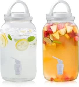 Plastic Portable Beverage Dispenser Set with Spigot for Parties and Summer Use Large Capacity Eco Friendly