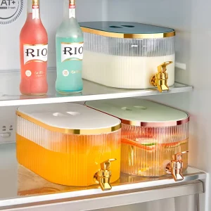Plastic Rectangle Drink Beverage Dispenser with Leak proof Spigot 1.4 Gallon Capacity for Iced Juice Lemonade PS+PP Material