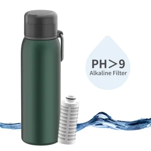 Plastic and Stainless Steel Filter Water Bottle for Home, Gym, Outdoor Sports