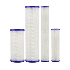 Pleated PP Filter Cartridge 10 Inch Pleated Sediment Filter Polyester Pleated Filter Element for Drinking Water