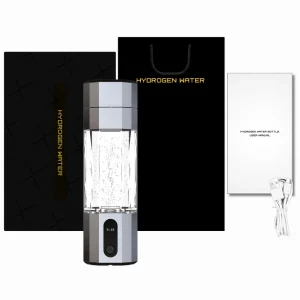 Portable 10000ppb Hydrogen Water Bottle Generator High Concentration 200ml Hydrogen Rich Ionizer for Office Battery Household