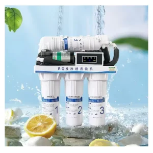 Portable 100G 5-Stage Electric Reverse Osmosis Water Filtration System with Self-Cleaning for Outdoor and Household Use