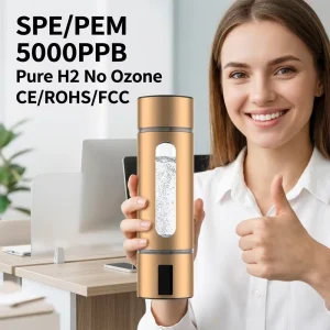 Portable 230ml Hydrogen Water Ionizer Bottle SPE PEM 5000PPB High Concentration Hydrogen Water Generator Manufacturer Sale