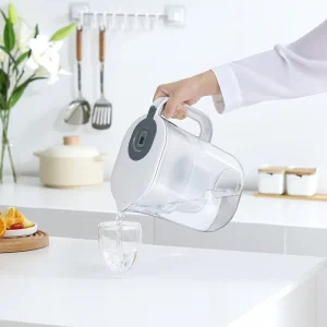 Portable Alkaline Filter Kettle Pitcher 10 cup Countertop Purifier Jug Activated Carbon Filter Cartridge Lead Mercury Free