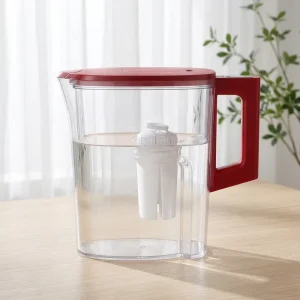 Portable Alkaline Water Filter Pitcher 1.2 Gallons 5-Stage Double Filter Reduces PFOA/PFOS Increases pH Plastic Outdoor Camping
