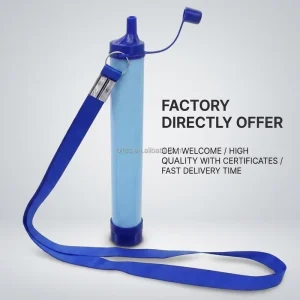 Portable BPA-Free Water Bottle Filter Straw for Outdoor Camping Hiking and Emergency Drinking Water
