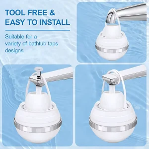 Portable Bath Filter Household Activated Carbon Hard Water Filter for Shower and Tap With Easy Installation on Bathroom Tap