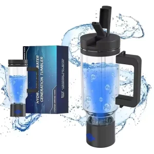 Portable Battery USB Hydrogen Water Generator 1000ml Tritan 3000PPB SPE PEM H2 Rich Ionizer for Outdoor Household Car RV