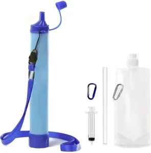 Portable Emergency Water Filter for Outdoor Camping, Hiking, and Survival