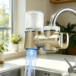 Portable Faucet Water Purifier Tap Water Filter Universal Adapter Fit Most Taps for Kitchen Bathroom RV Travel Hotel