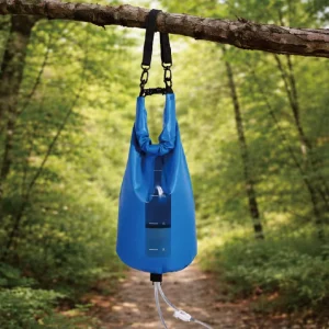 Portable Gravity Ceramic Water Filter 10L TPU Material BPA-Free with 4-Stage Filtration for Camping Hiking RV and Household Use