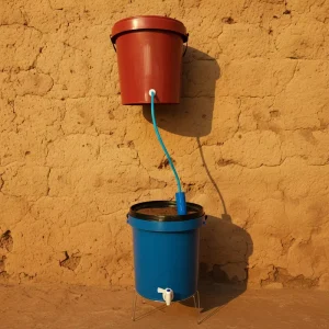 Portable Gravity Water Filter Bucket and Water Bag for Camping, Survival, and Home Use