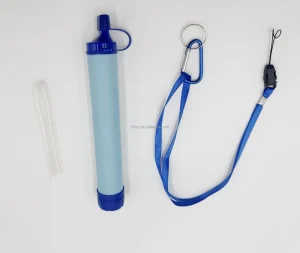Portable High Flow Light Outdoor Water Filter Purifier Straw for Hiking & Climbing ABS Material