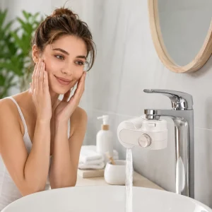 Portable Household Faucet Water Filter with Activated Carbon 0.01m UF Chlorine Removal for Sensitive Skin Easy Installation