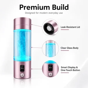 Portable Hydrogen Water Bottle with Fast Hydrogen Generation Technology