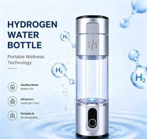 Portable Hydrogen Water Generator Bottle, 5-Minute Hydrogen-Rich Water Maker, USB Rechargeable