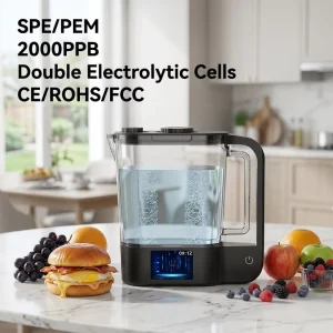 Portable Hydrogen Water Ionizer Machine for Cold and Hot Hydrogen-Rich Water, Desktop, Home, Office, and Travel Use