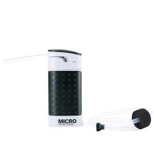 Portable Manual Outdoor Personal Camping & Hiking Water Purifier System with 4 Stage Filtration Ceramic UF Filter Cartridge