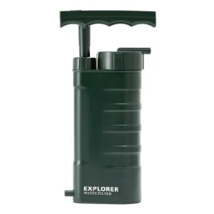Portable Manual Outdoor Water Purifier with Ceramic Filter for Camping, Hiking, RV Use, and Direct Drinking