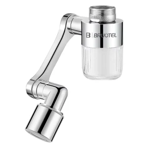 Portable Manual Rotary Faucet Water Purifier with Adjustable Anti-Splash Feature