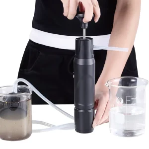 Portable Manual Water Purifier with 5-Stage Filtration for RV, Household, Outdoor, and Survival Use
