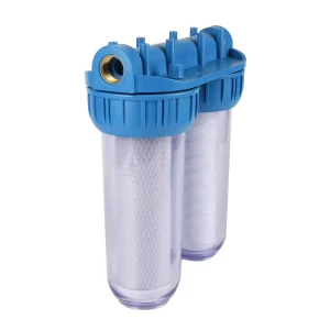 Portable Mini 2-Stage Water Filter Housing Manual Home Drinking Purifier System for Personal Water Bottle Purification