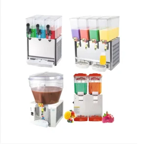 Portable Multi-Tank Juice Drink Dispenser Set with Cooler, 1/2/3/4 Tanks