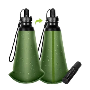 Portable Outdoor 1L Collapsible Water Filter Bag with Hydration Bladder and Activated UF Purifier for Survival Camping and Hiking