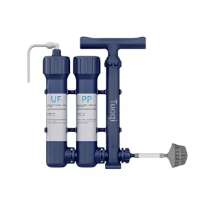 Portable Outdoor Hand-Press Water Purifier with 1.5 L/min High-Flow UF and PP Filter