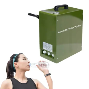 Portable Outdoor Mini RO Water Purifier 90L H Manual Power Free Drinking Water Filter RO Membrane Water Purification Equipment