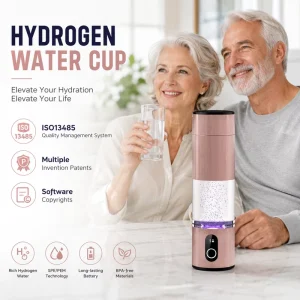 Portable PEM SPE 6000ppb Hydrogen Rich Water Bottle Water Electrolysis Flask for Home and Health Care