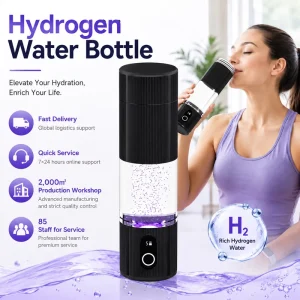 Portable PEM SPE 6000ppb Hydrogen Rich Water Flask High Purity Water Electrolysis Cup for Travel and Home