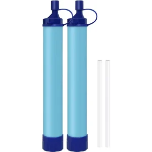 Portable Personal Straw Water Purifier and Filter for Outdoor Survival Camping and Hiking