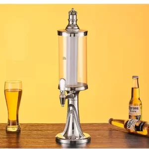 Portable Plastic 3L Solar-Powered Food Grade Ice-Cooled Beer Tower Dispenser for Hotel Buffet and Draft Beer