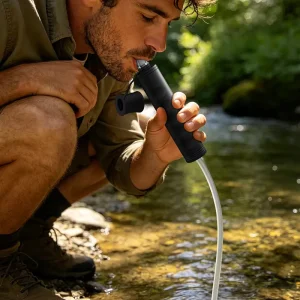 Portable Pocket Water Filter Straw with Ultrafiltration for Emergency Survival, Hiking, Camping, Climbing, and Travel