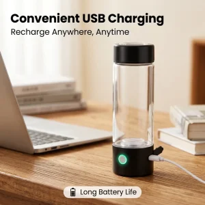 Portable Rechargeable Hydrogen Water Cup and Generator Bottle, 800-900ppb