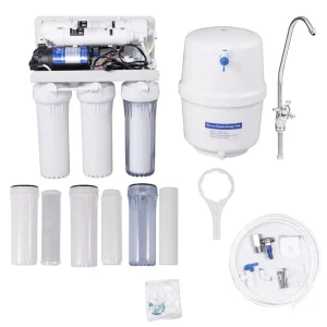 Portable Reverse Osmosis Machine 75G RO System Filter PP Cotton and Activated Carbon Water Filter